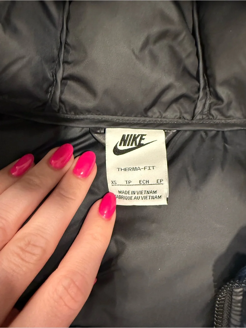Nike Kids Black Hooded Puffer Vest